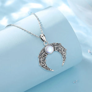Bohemian Moonstone Necklace | 925 Silver