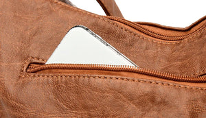 Plain Soft Leather Handbag With Zipper Closures | Various Colour Options