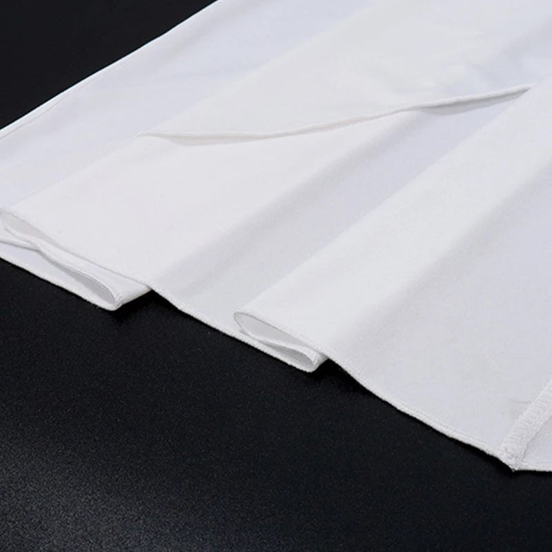 Bohemian Ruched Long Skirt | Women's Solid Colour Side Split Y2K Hippie Skirt | Summer Party Streetwear | S - XLdre