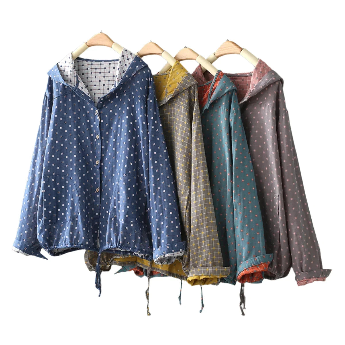 Large Long Sleeved Adjustable Women's Blouses | Various Colours | Free Size