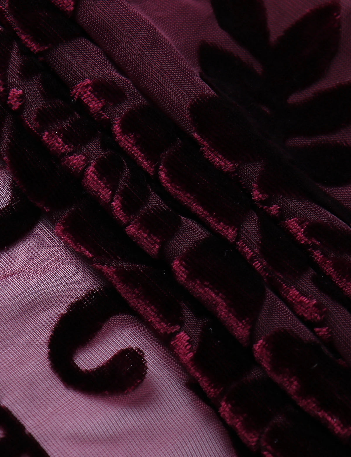 Bohemian Burnt Plush Velvet Kimono | Women's Long Floral Beach Cover - Up with Tassels | One Size | Various Colourstop