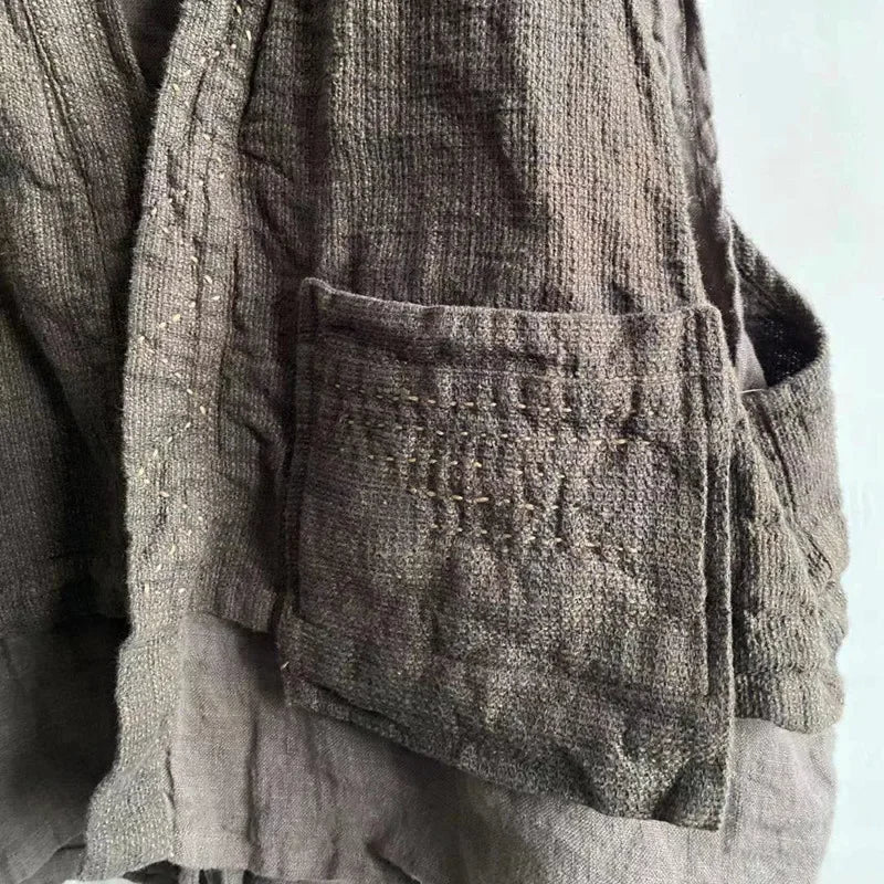 Linen Cotton Hippie Festival Vest | Free Size