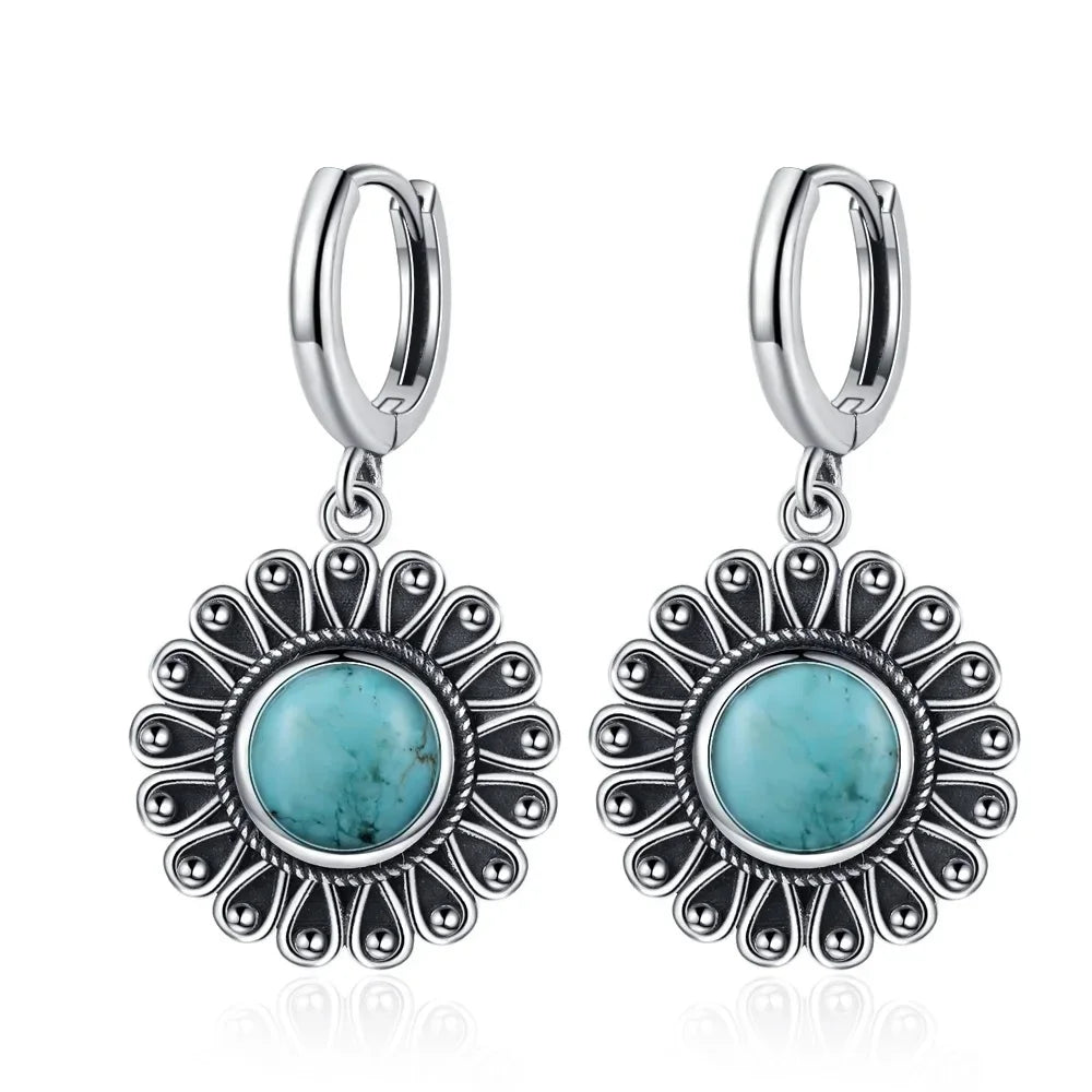 Natural Stone Bohemian Drop Earrings | Kyanite & Moonstone | Assorted Designs