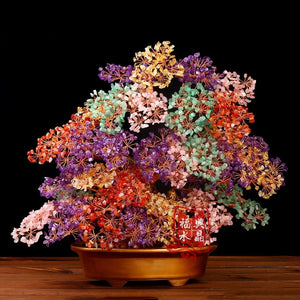 Handmade Crystal Wealth Tree | Various Colours