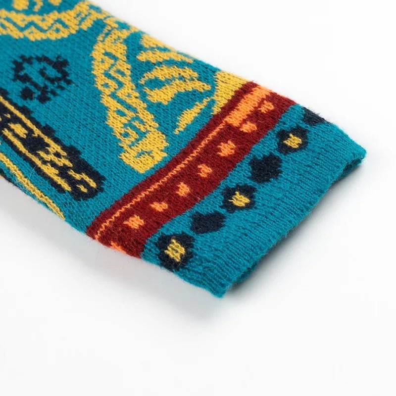 Bohemian Tassel Knit Kimono Cardigan | Indie Folk Hippie Style | Open Front Mid - Length Shawl