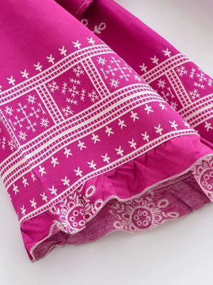 Bohemian Floral Kimono Cover-Up | Ruffle Flare Sleeve Short Beach Wrap | Bright Pink or Black | S–L