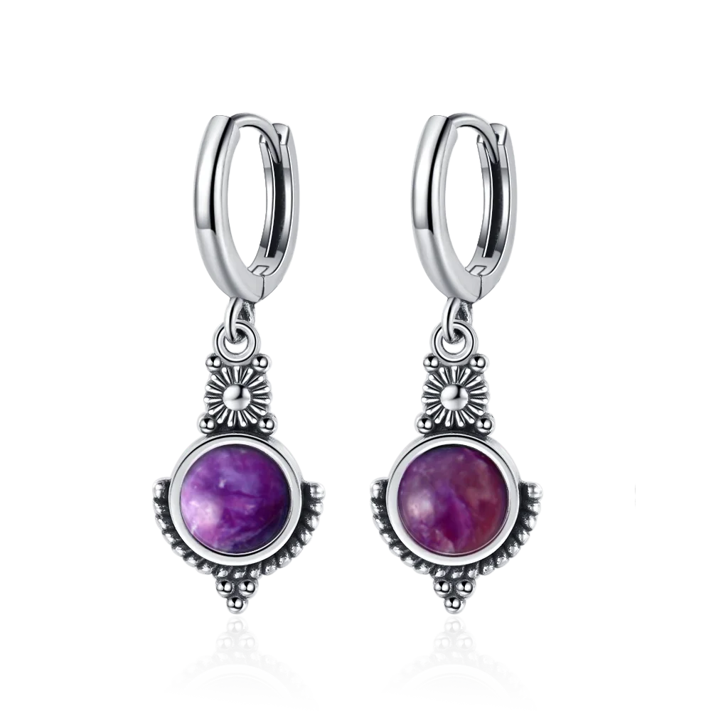 Natural Stone Bohemian Drop Earrings | Kyanite & Moonstone | Assorted Designs