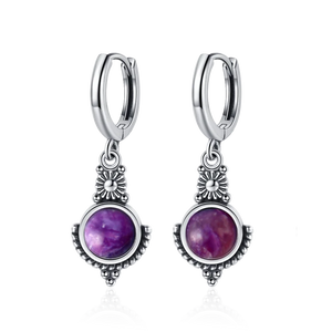 Natural Stone Bohemian Drop Earrings | Kyanite & Moonstone | Assorted Designs