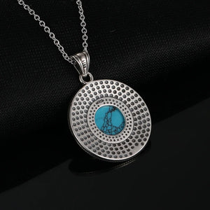 Turquoise Boho Goddess Pendant Necklace | 925 Silver