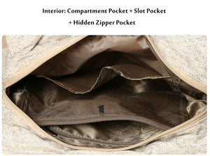 Cool Retro Styled Messenger Bag | Cotton + Linen