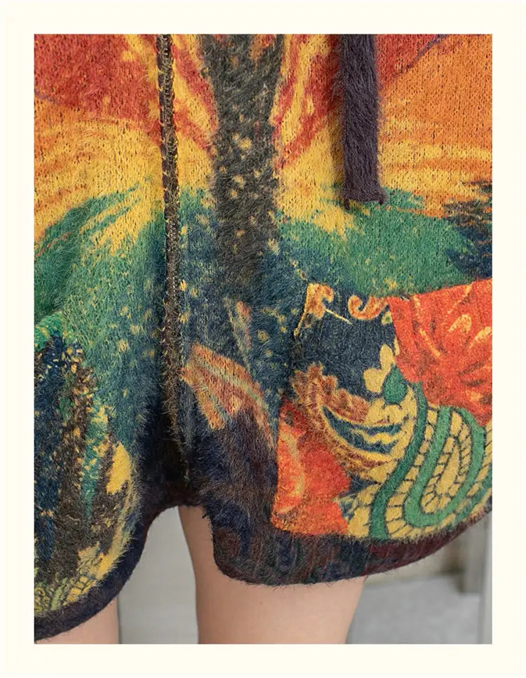 Colourful Women's Oversized Winter Sweater / Cardigan | Free Size