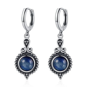 Natural Stone Bohemian Drop Earrings | Kyanite & Moonstone | Assorted Designs