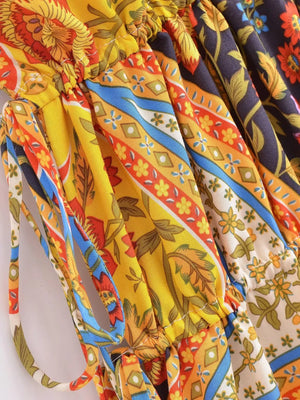 Bright Hippie Styled Overall Romper | Various Colours | Sizes S-L