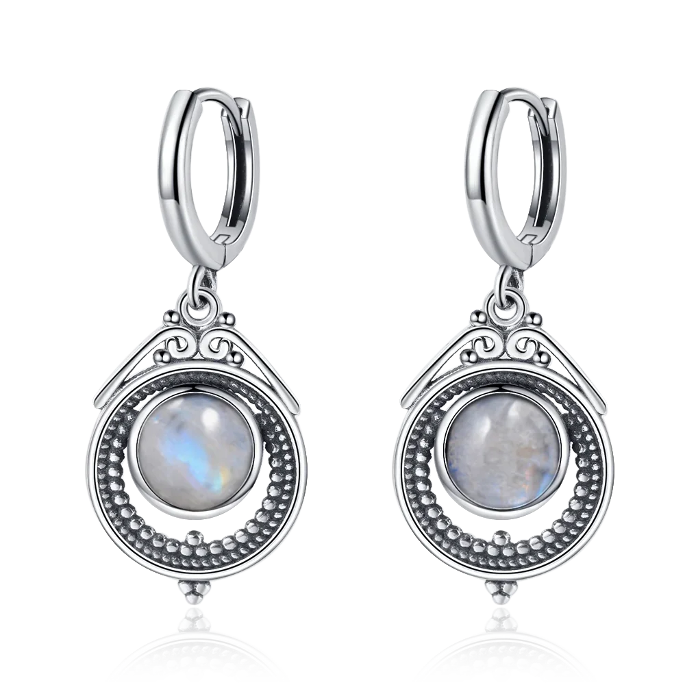 Natural Stone Bohemian Drop Earrings | Kyanite & Moonstone | Assorted Designs