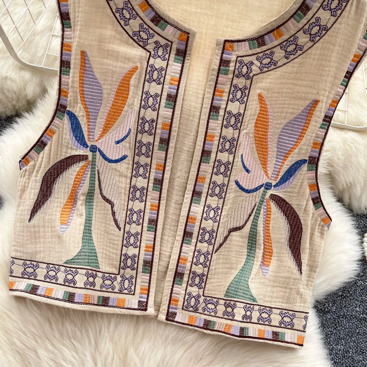 Cute Women's O-Neck Vest | Bohemian Styled | Various Colours