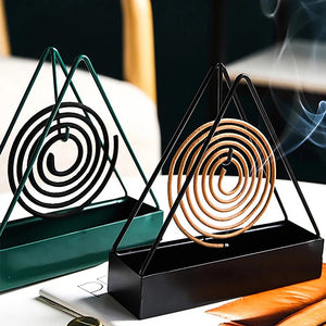 Iron Mosquito Coil Holder / Incense Coil Holder With Ash Catcher