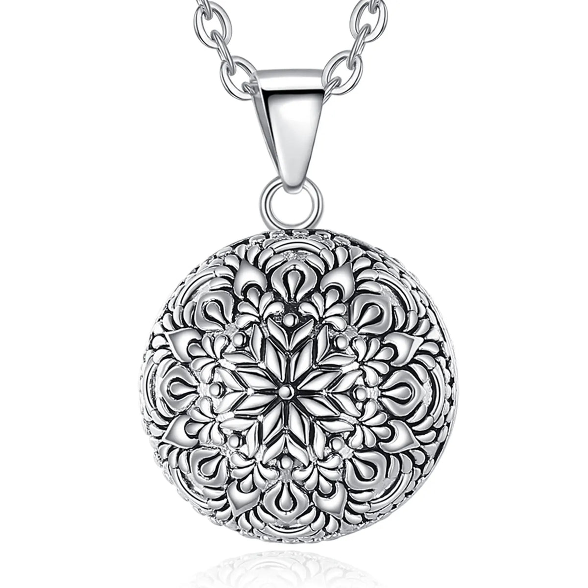 Pregnancy Harmony Ball Necklace With Flower Of Life Design | 2 Designs