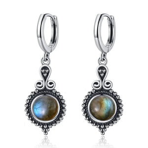Natural Stone Bohemian Drop Earrings | Kyanite & Moonstone | Assorted Designs