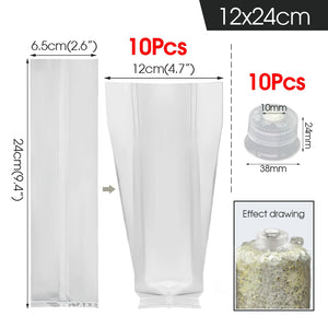 Polypropylene Mushroom Grow Bags | Autoclavable Cultivation Bags for Spawn & Substrate | Multiple Sizes & Pack Options