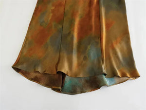 Brown Earthy Spaghetti Strapped Backless High Waisted Summer Dress | Sizes XS-L