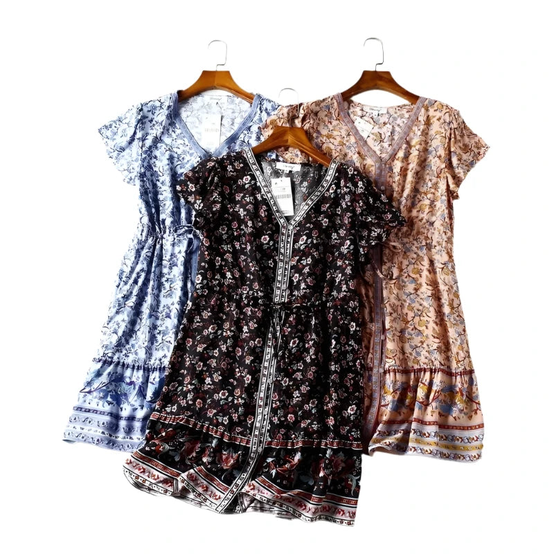 Cute Hippie Floral Light Beach Dresses | Various Colours | Sizes S-L