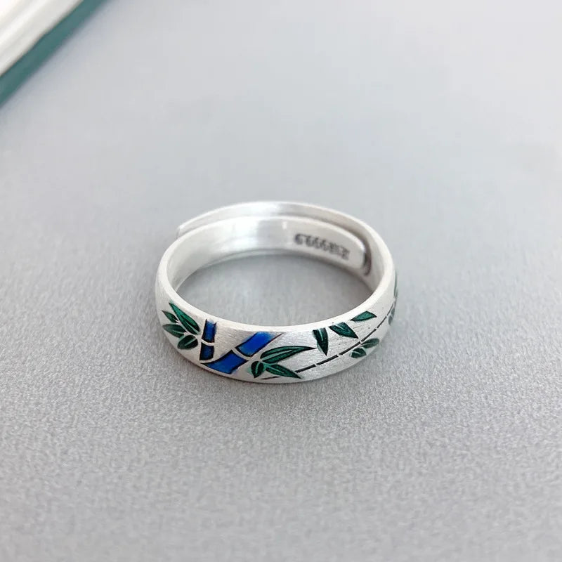 Cool Bamboo Finger Ring | 999 Pure Silver