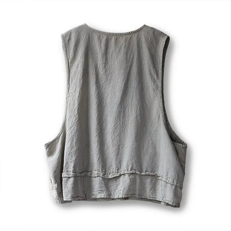 Women's Vintage Bohemian Spring Vest | Lace Up | Free Size