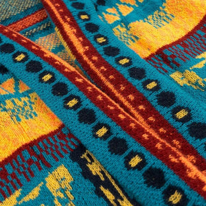 Bohemian Tassel Knit Kimono Cardigan | Indie Folk Hippie Style | Open Front Mid - Length Shawl