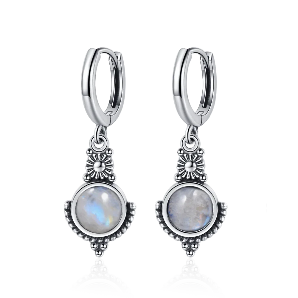 Natural Stone Bohemian Drop Earrings | Kyanite & Moonstone | Assorted Designs