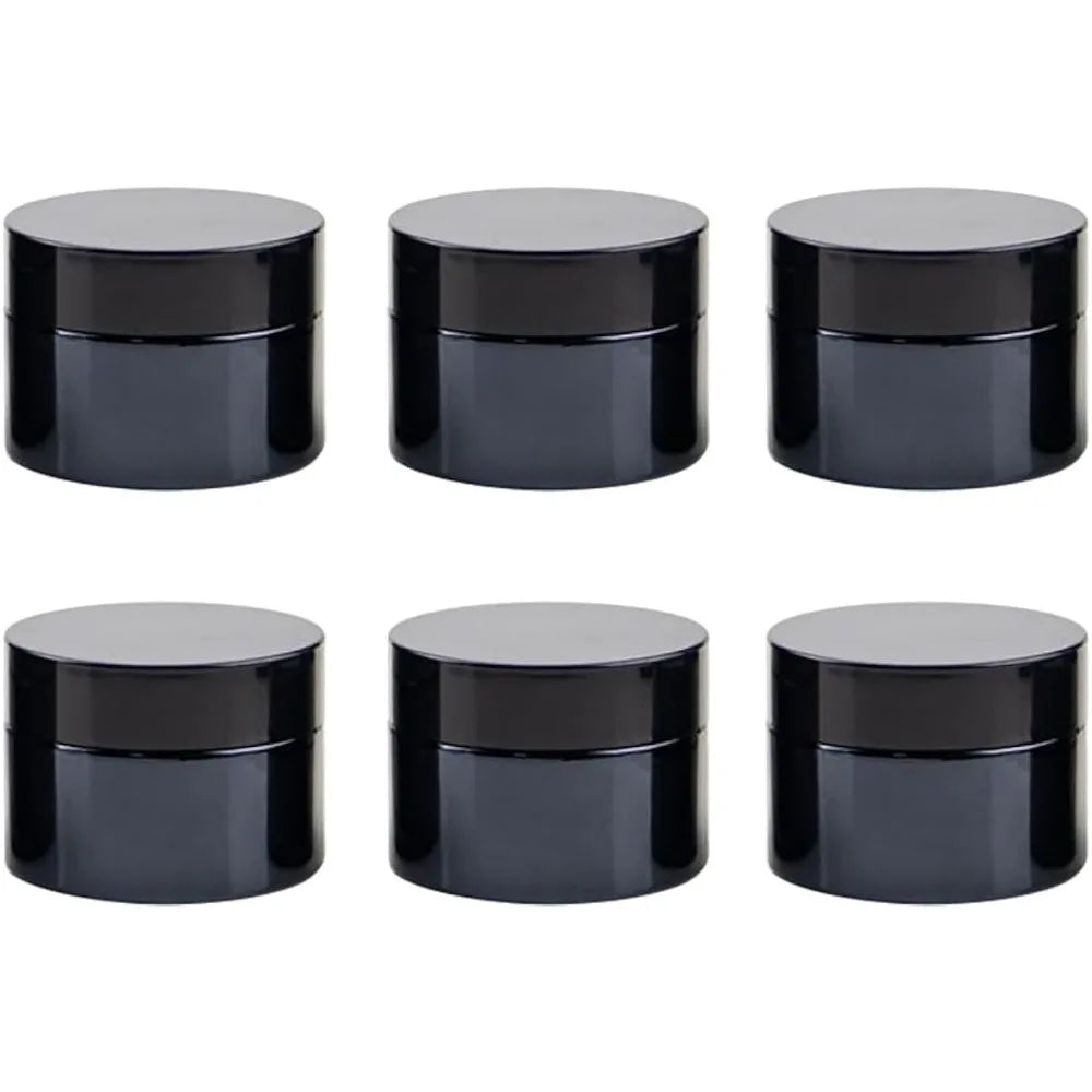Thick Black UV Protection Glass Storage Jars | Concentrate Storage | 5ml - 50ml Sizes