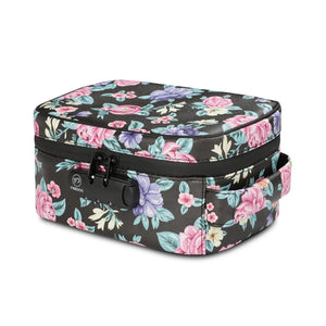 Women's Smell Proof Bag | Flower Print Odor-Proof Stash Box | Travel Storage Case with Combination Lock