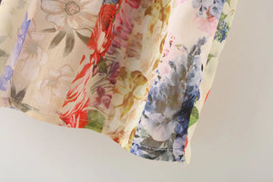 Bohemian Hippie Maxi Dress | Floral Chiffon Lace-Up Spaghetti Strap | Sleeveless A-Line Holiday Dress | S–L