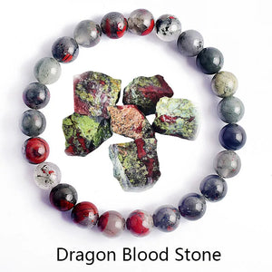Genuine Natural Stone Bracelet Man Natural Flower Green Gemstone Beads Jewelry for Women Bohemia Style Elastic Bangle Wholesale