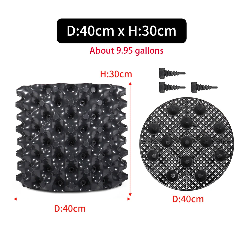 Root Control Air Pruning Nursery Pots | Fast Root Growth Training Containers | 9 Sizes | Durable Black PVC | Bonsai, Trees & Transplanting