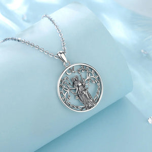 Triple Moon Goddess Necklace | 925 Silver