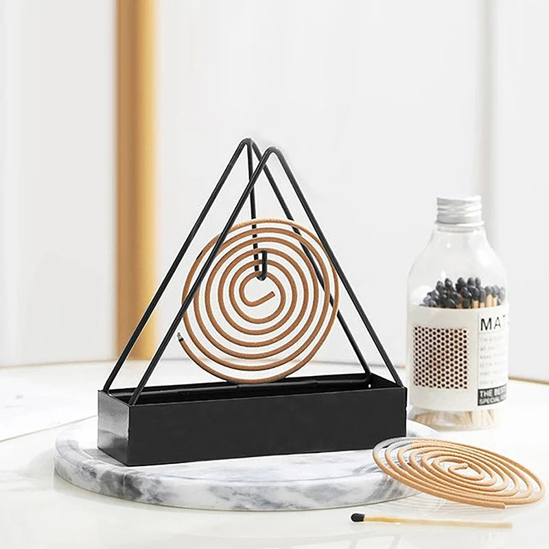 Iron Mosquito Coil Holder / Incense Coil Holder With Ash Catcher