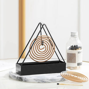 Iron Mosquito Coil Holder / Incense Coil Holder With Ash Catcher