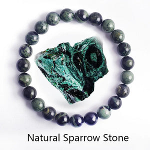Genuine Natural Stone Bracelet Man Natural Flower Green Gemstone Beads Jewelry for Women Bohemia Style Elastic Bangle Wholesale