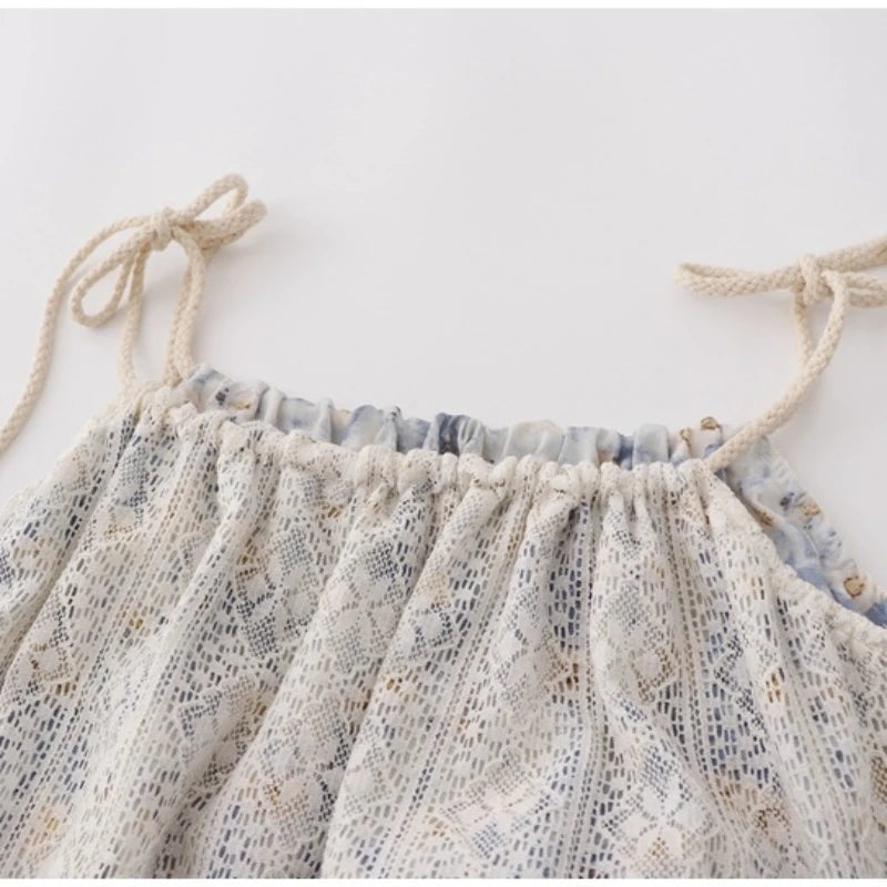 Women's Vintage Floral Lace Beach Dress | Mid-length | 2 Colours