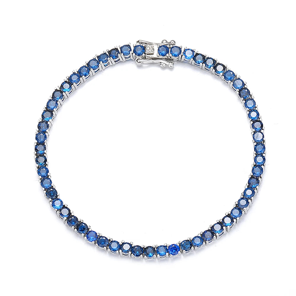 Beauitful Precious Sapphire Bracelet | 925 Silver | Various Sizes