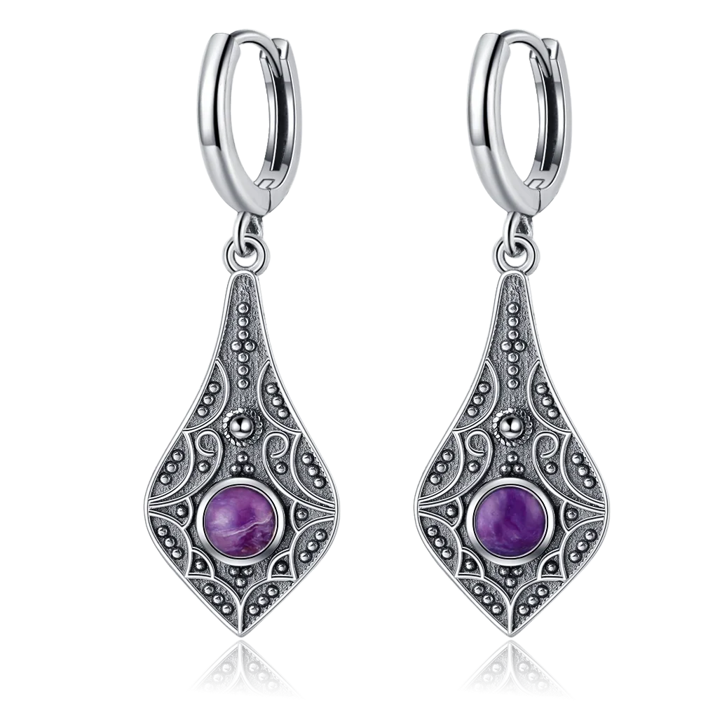 Natural Stone Bohemian Drop Earrings | Kyanite & Moonstone | Assorted Designs