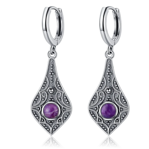 Natural Stone Bohemian Drop Earrings | Kyanite & Moonstone | Assorted Designs