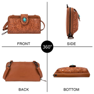 Cute Hippie Handbag With Turquoise Center Stone | 2 Styles