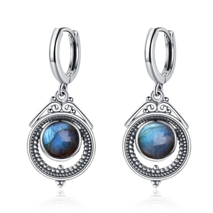 Natural Stone Bohemian Drop Earrings | Kyanite & Moonstone | Assorted Designs
