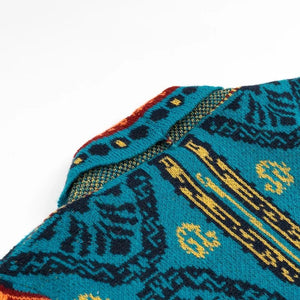 Bohemian Tassel Knit Kimono Cardigan | Indie Folk Hippie Style | Open Front Mid - Length Shawl