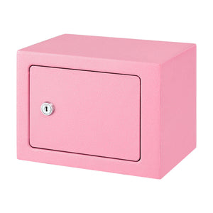 UL-Tech 6.5L Small Safe Box with Key Lock for Cash Mini Home Security Safe Pink