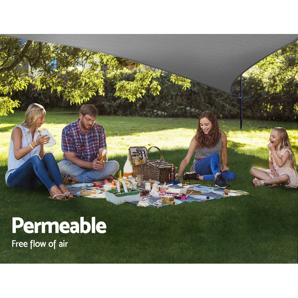 Shade Sail | 3x3x4.3m | Triangle | 280GSM | 98% | Grey Shade Cloth