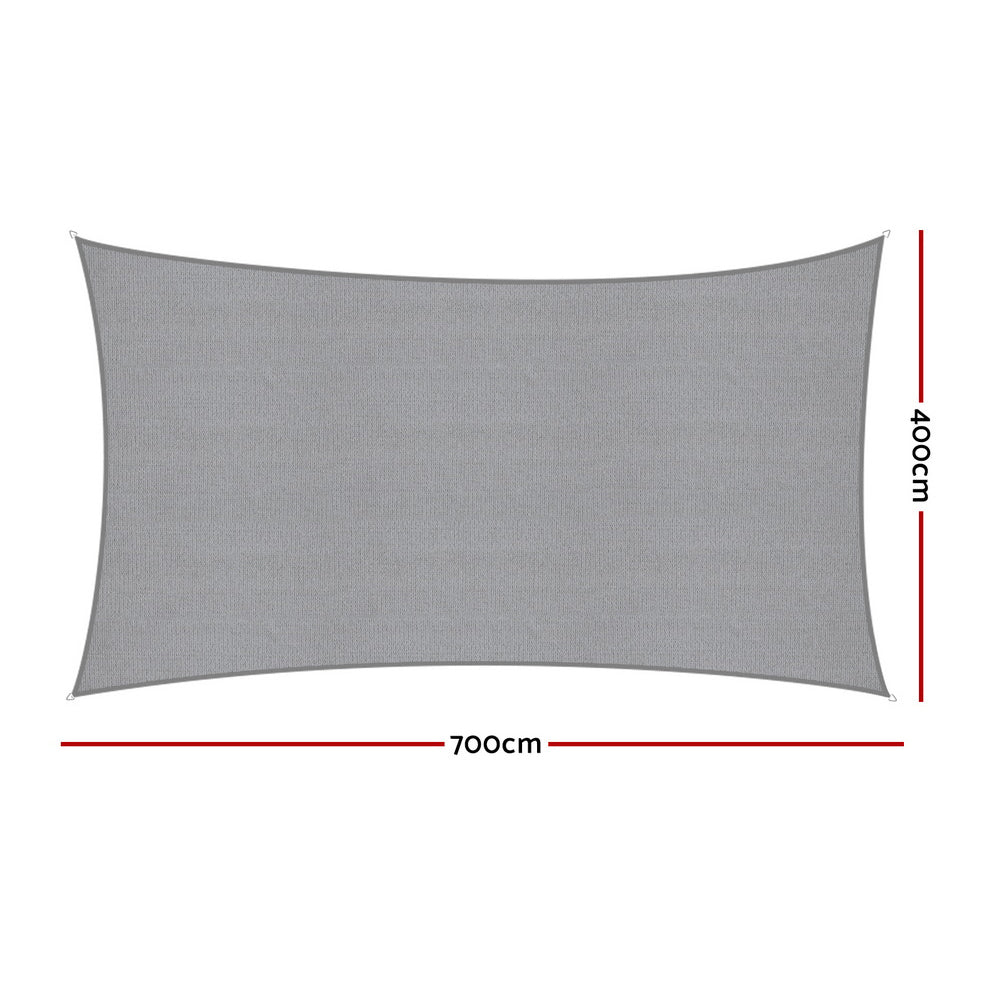 Instahut Sun Shade Sail 280gsm | Rectangle 4x6m UV Resistant Shadecloth Canopy | Beige