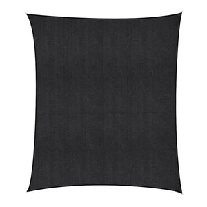 Instahut Sun Shade Sail Cloth 98% UV Block Outdoor Canopy Rectangle 5X6M Black