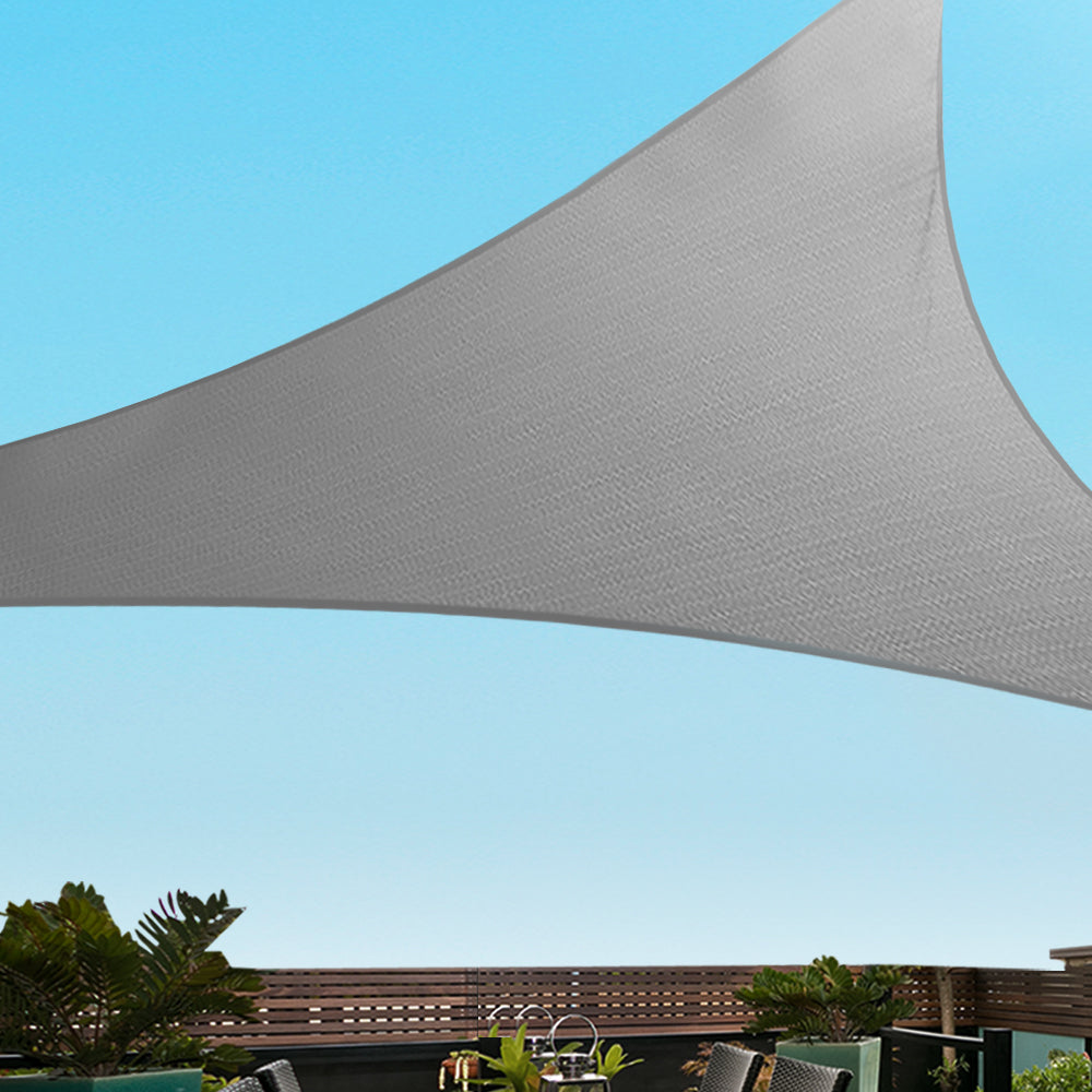Shade Sail | 6x6x6m | Triangle | 280GSM | 98% | Grey Shade Cloth